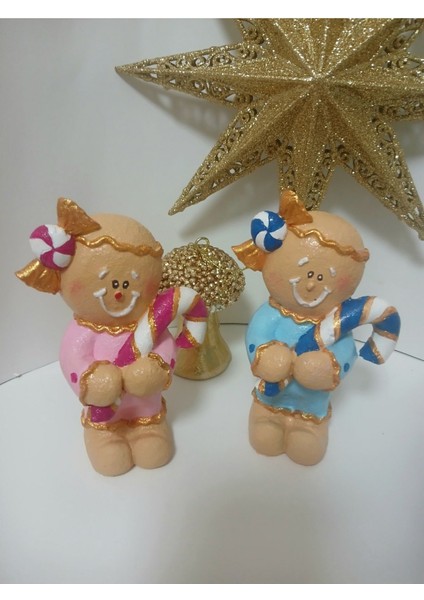 Yeni Yıl Gingerbread 2'li Dekoratif Biblo Set indirimleri