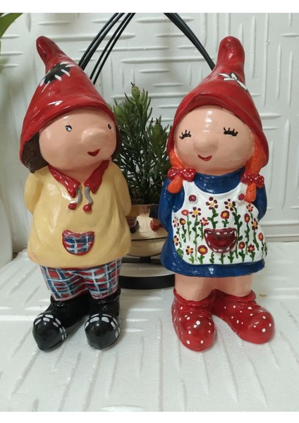 Kız El Yapımı Bahçe Decor Cüce 1 Adet