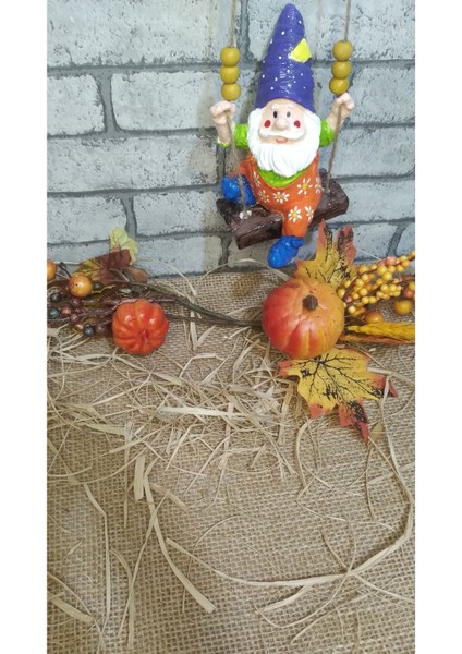 Sallanan Cüce Dekoratif Biblo Heykel Hediyelik Bahçe Dekorasyon Süsleme fırsatları