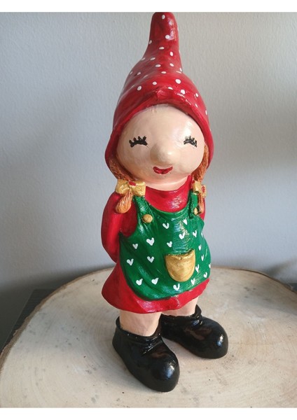 Yılbaşı Kız El Yapımı Bahçe Decor Cüce 1 Adet fiyatları