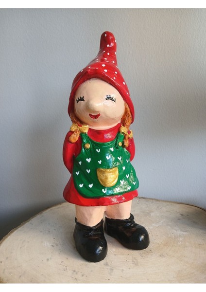 Yılbaşı Kız El Yapımı Bahçe Decor Cüce 1 Adet modelleri