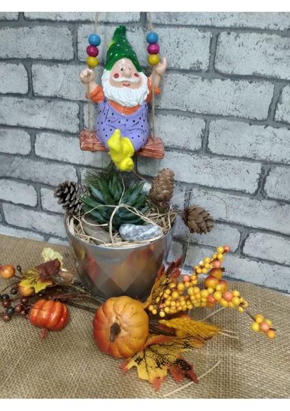 Sallanan Cüce Dekoratif Biblo Heykel Hediyelik Bahçe Dekorasyon Süsleme modelleri