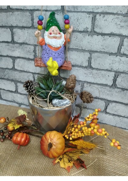 Sallanan Cüce Dekoratif Biblo Heykel Hediyelik Bahçe Dekorasyon Süsleme fırsatları