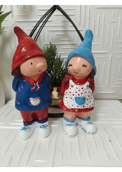 El Yapımı Bahçe Decor Kız Cüce 1 Adet