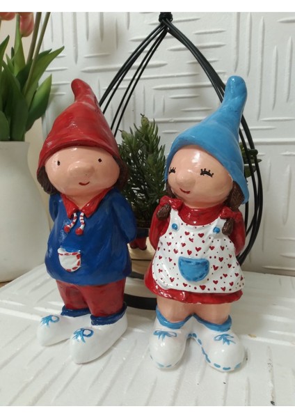 El Yapımı Bahçe Decor Kız Cüce 1 Adet modelleri