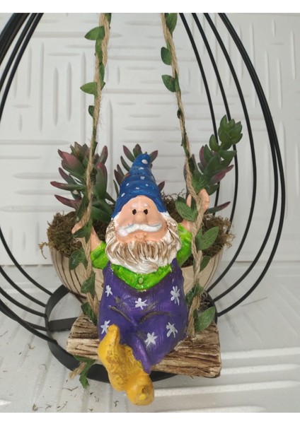 Sallanan Cüce Dekoratif Biblo Heykel Hediyelik Bahçe Dekorasyon Süsleme modelleri