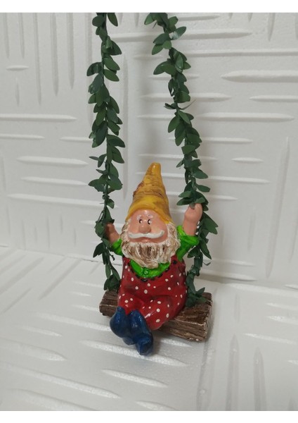 Sallanan Cüce Dekoratif Biblo Heykel Hediyelik Bahçe Dekorasyon Süsleme fırsatları