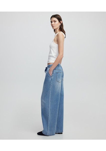 Elastik Bel Denim Pantolon Is1250003128629 fiyatları