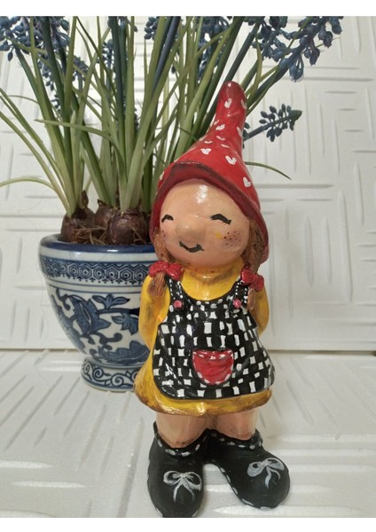 El Yapımı Bahçe Decor Kız Cüce modelleri