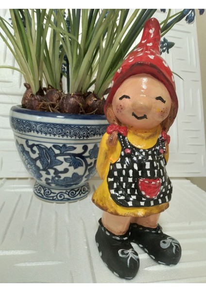 El Yapımı Bahçe Decor Kız Cüce fırsatları