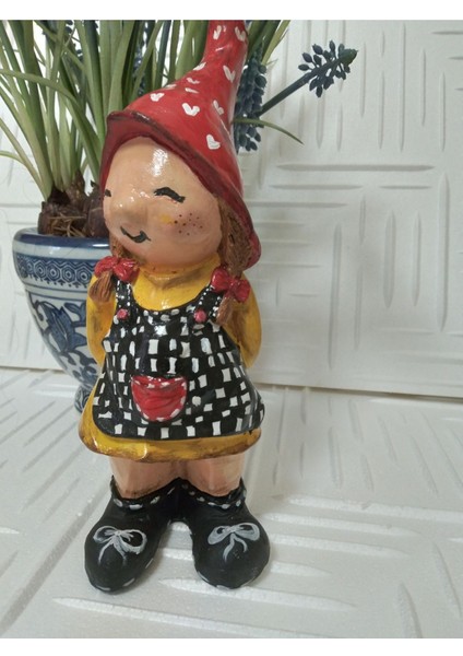 El Yapımı Bahçe Decor Kız Cüce indirimleri