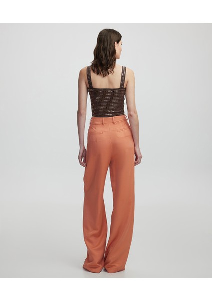Pileli Wide Leg Fit Pantolon Is1250003107019 fırsatları