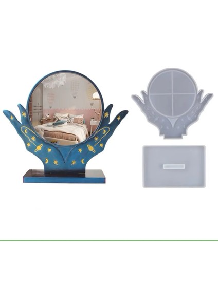 Epoksi Kalıbı Ayaklı Makyaj Aynası Kalıbı