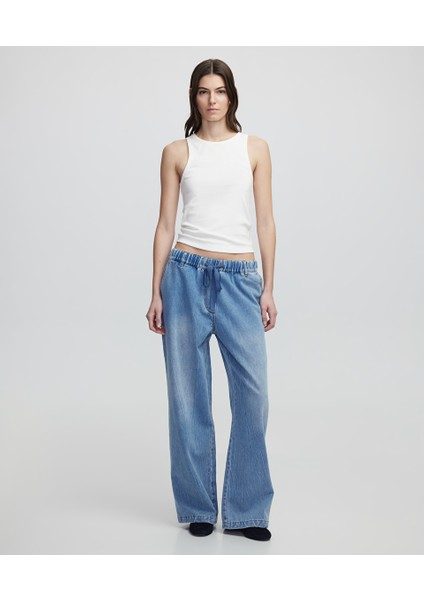 Elastik Bel Denim Pantolon Is1250003128629