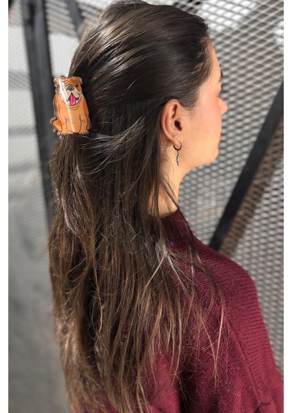 Bulldog Asetat Kadın Mandal Toka