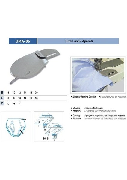 Gizli Lastik Temiz Katlama Aparatı 8X10 / Uma-86