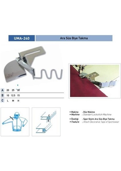 Süs Biye Arabiye Aparatı 25X12MM / UMA-240