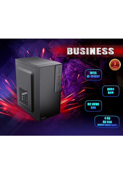 Business SC3-B01A8 I5-12400F 16GB 500SSD RX550 W11P Masaüstü Bilgisayar