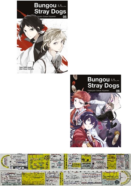 Bungou Stray Bungou Stray Dogs 5. 6. Ciltler Manga Seti / Cetveldogs 5. 6. Ciltler Manga Seti (Matematik Öğreten Cetvel) - Kafka Asagiri