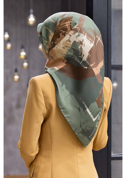 Tivil Çağla Yeşili Desenli Ipek Eşarp Dgn50788-01-15