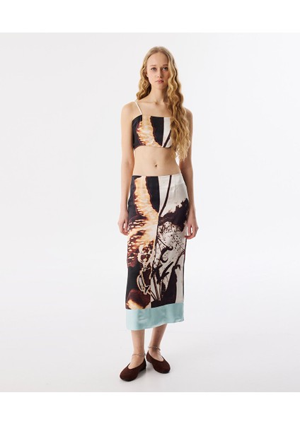 Desenli Viskoz Etek TS1250004092074