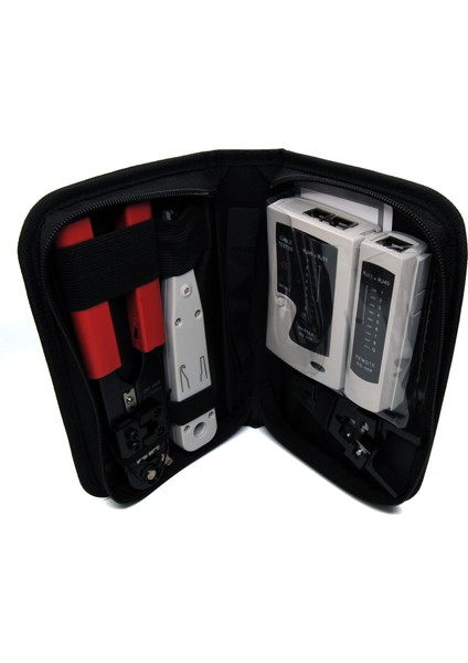 Network Tool Set Includes:- 1x Lsa Punch Down Tool- 1x Modular Crimping Tool 8P8C- 1x Wire Cutting And Stripping Tool- 1x Cable Tester RJ11/12/45