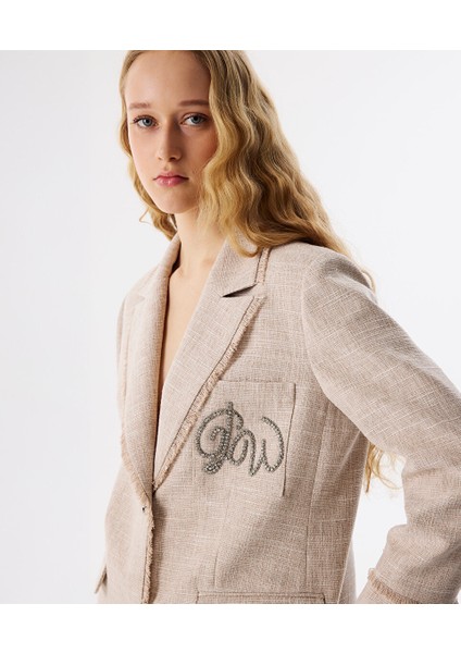 Püskül Şeritli Blazer TS1250106020003