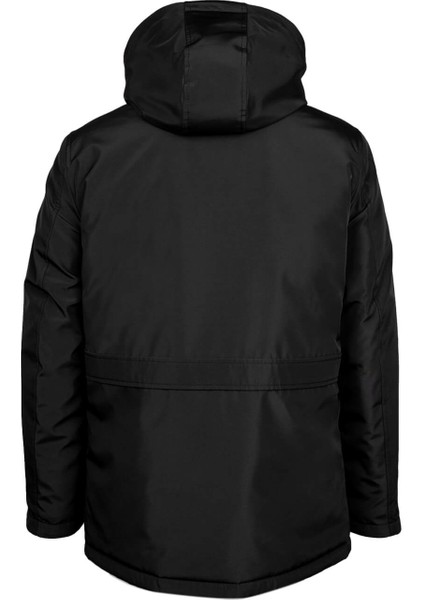 Siyah Regular Fit Hakim Yaka Kapüşonlu Kaban fiyatları