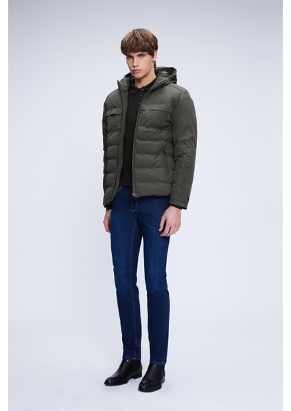 Haki Regular Fit Hakim Yaka Kapüşonlu Kaban fiyatları