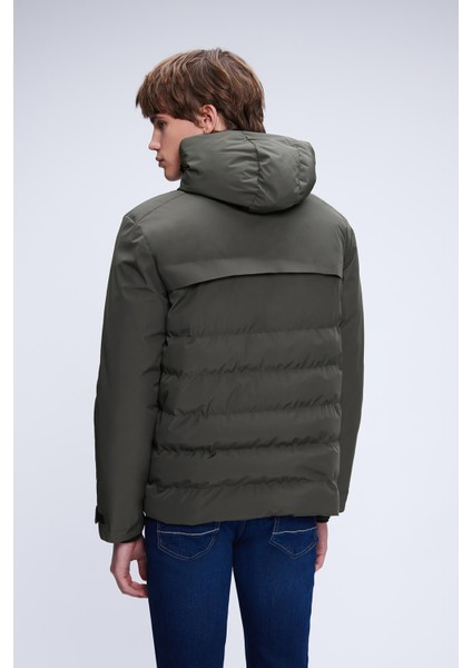 Haki Regular Fit Hakim Yaka Kapüşonlu Kaban indirimleri