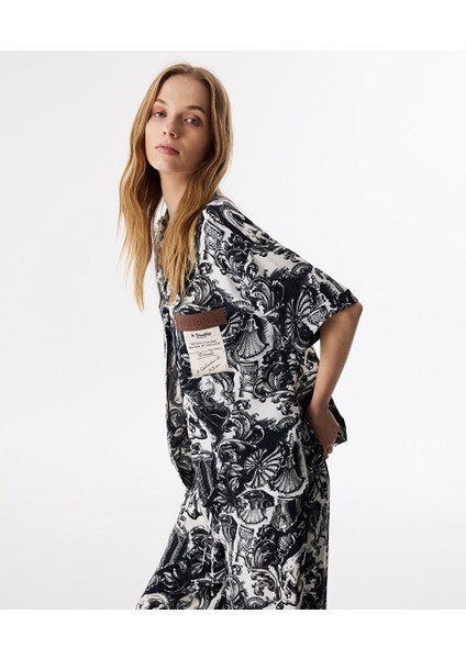 Desenli Oversıze Gömlek TS1250025107AB1 fiyatları