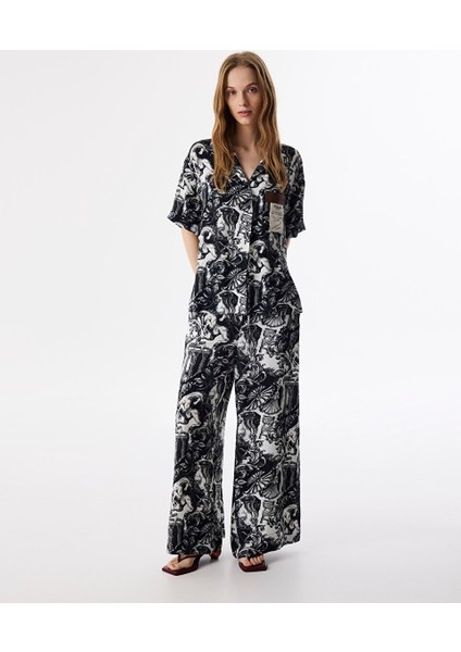 Desenli Oversıze Gömlek TS1250025107AB1 modelleri