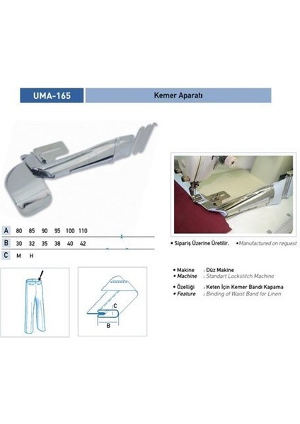 Lastikli Kemer Apara 85MM-32MM / UMA-165