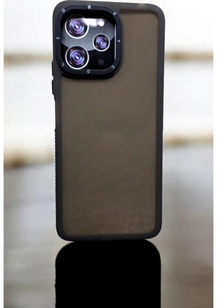 Xiaomi Redmi 12 Siyah & Mat Şeffaf ve Dayanıklı Kılıf