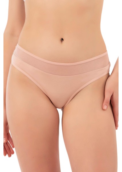 Özkan 26797 7'li Paket Kadın Bel Kısmı Tül Detaylı Likralı Pamuklu Esnek Rahat Slip Bikini Külot modelleri