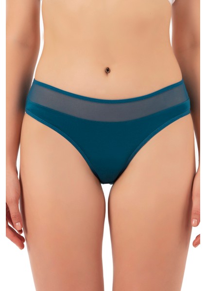 Özkan 26797 7'li Paket Kadın Bel Kısmı Tül Detaylı Likralı Pamuklu Esnek Rahat Slip Bikini Külot fırsatları