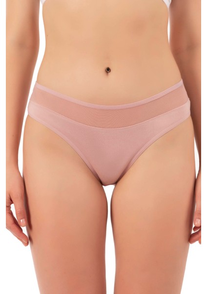 Özkan 26797 7'li Paket Kadın Bel Kısmı Tül Detaylı Likralı Pamuklu Esnek Rahat Slip Bikini Külot indirimleri