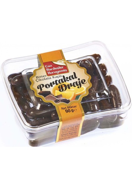 Bitter Çikolatalı Portakal Draje 90 gr