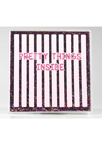 Koyu Pembe Simli Pretty Küçük Defter