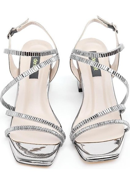 Taşlı Kadın Topuklu Abiye Ayakkabı modelleri