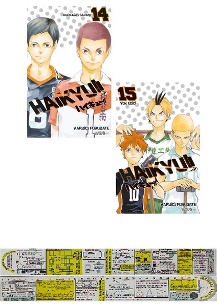 Haikyu 14. 15. Ciltler Manga Seti (Matematik Öğreten Cetvel) - Haruichi Furudate