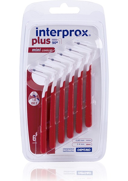 Interprox Plus 2g Miniconical Arayüz Fırçası Blister 6'lı (Kırmızı)