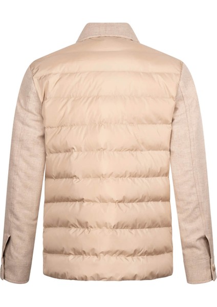 Bej Regular Fit Bebe Yaka Yünlü Mont fiyatları