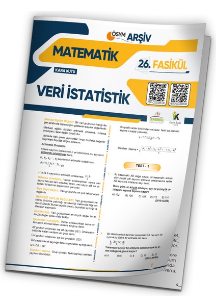 2025 Ales Matematik Veri Istatistik Ösym Çıkmış Soru Bankası Modüler Set Çözümlü 26.fasikülü