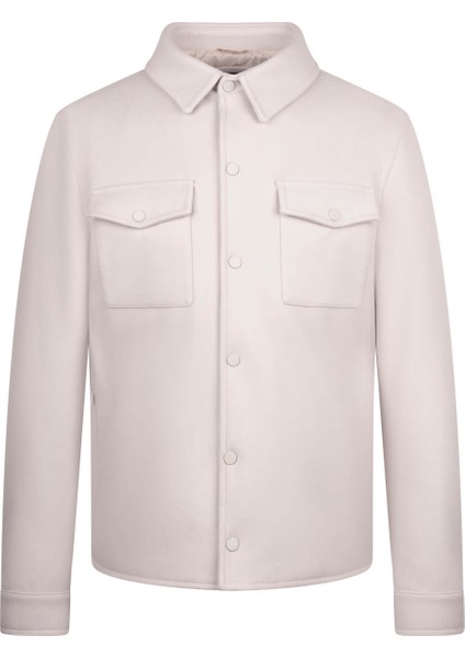 Taş Regular Fit Bebe Yaka Yünlü Kaşe Mont