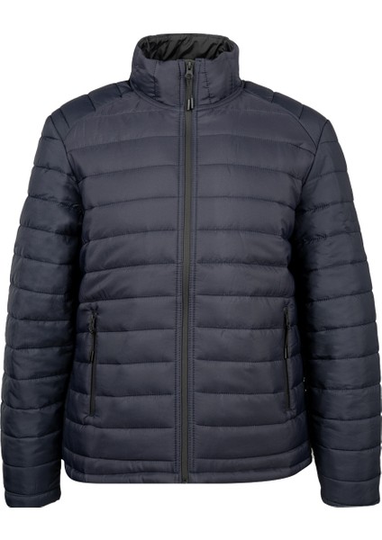 Lacivert Regular Fit Hakim Yaka Şişme Mont