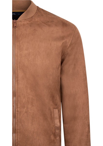 Kahverengi Regular Fit Bomber Yaka Mevsimlik Mont modelleri