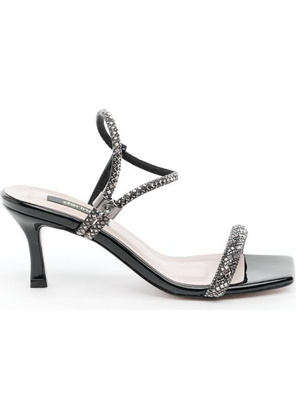 Taşlı Kadın Topuklu Abiye Ayakkabı
