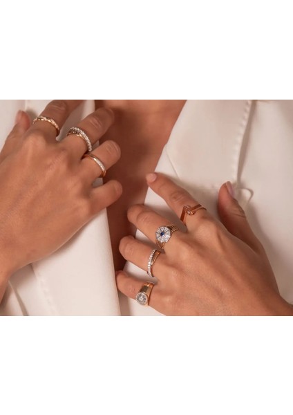 Anka 0,40CT Pırlantalı Çift Yüzük fırsatları