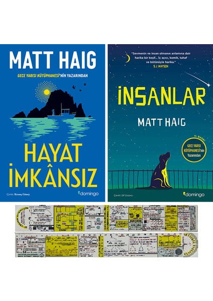 Hayat İmkansız / İnsanlar 2 Kitap Set (Matematik Öğreten Cetvel) - Matt Haig